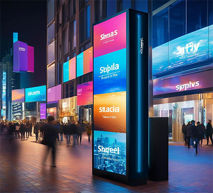 VistaAds CompaiPA Digital Display in a busy urban area