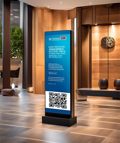 Vistaads CompaiPA Advertising Display with Video QR Code